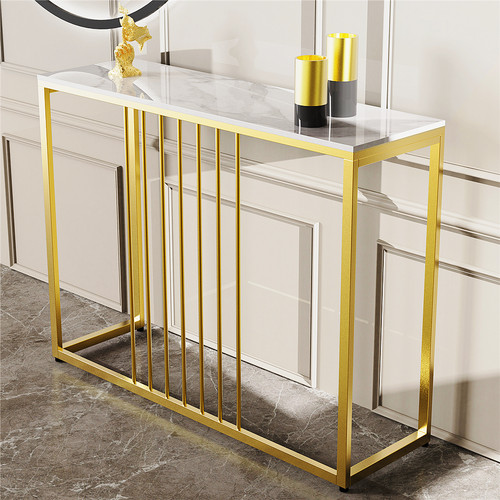 Tavolo consolle bianco/oro