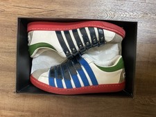 Scarpe sneakers basse uomo Dsquared2 taglia 10 (43) pelle a righe Made in Italy