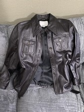 Giacca di pelle marrone da