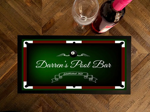 Personalised bar runner mat - runner,