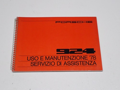 Porsche 924 libretto uso - uso, e