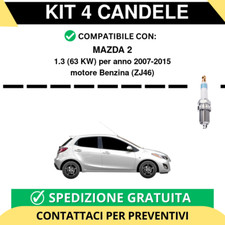 KIT 4 CANDELE per MAZDA 2 1.3