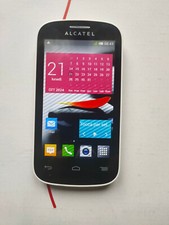 Smartphone Alcatel usato touch screen bianco dual sim e slot di memoria.
