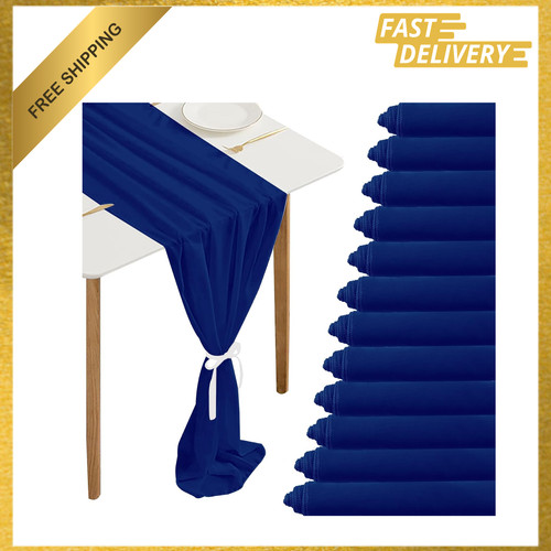 Runner tavolo chiffon blu - runner,