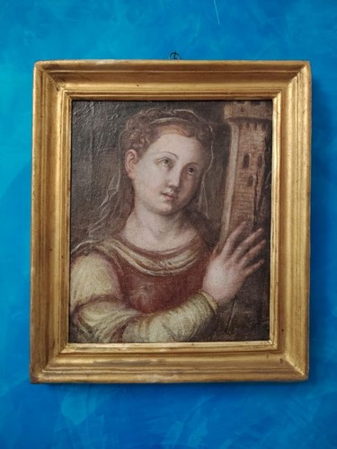 Antico olio tela xvii - antico, su
