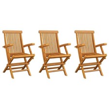 vidaXL Sedie da Giardino 3pz