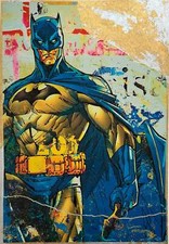 Batman Giuliano Grittini Cracker su carta Collage Opera Edizione Limitata 70x100