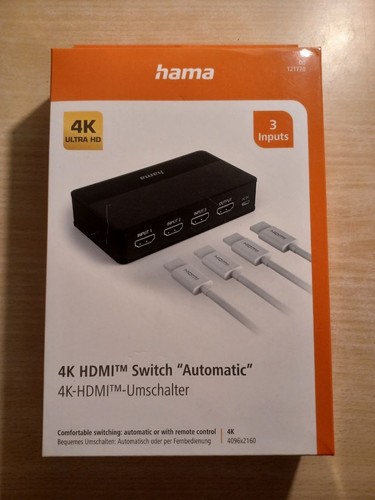 Hama switch hdmi 3x1 - 3x1, 4k
