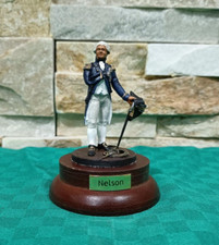 AMMIRAGLIO NELSON - SOLDATINO DI  PIOMBO SCALA 54 MM. SU BASE LEGNO