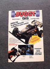 I418-Advertising Pubblicità- 1988 - GIG BUGGY , MACCHINE DA RECORD