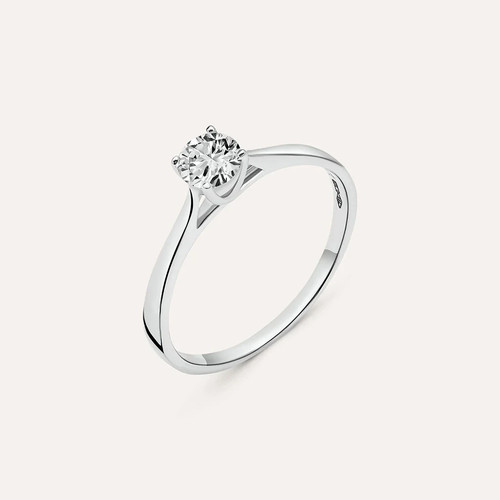 Anello solitario donna con