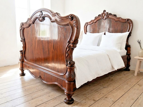 Letto singolo mogano luigi - in,