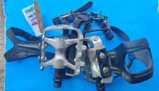 PEDALS NO BRAND FOR MTB ALUMIN CAGE TOE CLIPS AND STRAPS