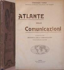Inizio '900-Vincenzo Tordi-"ATLANTE DELLE COMUNICAZIONI"---12 Grandi carte!