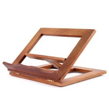 Leggio da tavolo regolabile in legno scuro misura 20x25 cm.