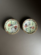 Coppia Piattini In Porcellana Cinese XX Secolo