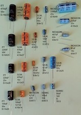 Kit condensatori elettrolitici varie tensioni e valori n. 400 pezzi