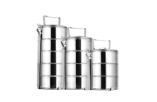 BOX PORTAPRANZO IN METALLO PIU' RIPIANI CONTENITORE PER ALIMENTI CALDI O FREDDI