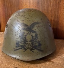 Elmetto m33 post bellico.  Genio trasmissioni alpini, No ww2, Regio Esercito. #3