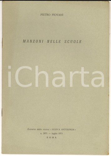 1973 pietro piovani - 1973, manzoni