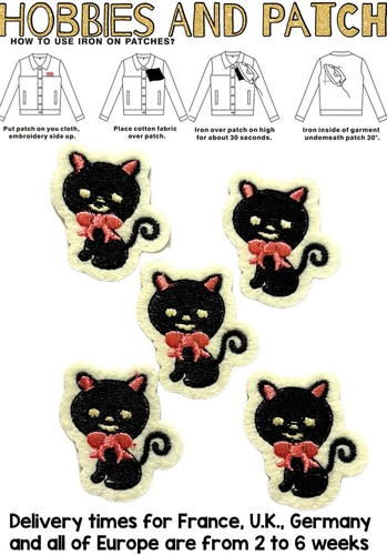 Lotto patch gatto nero - 5,