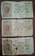  UNA LIRA BIGLIETTO DI STATO A