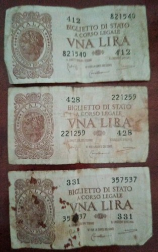Una lira biglietto stato a - una,