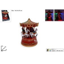 GIOSTRINA CAROSELLO CARILLON NATALIZIO CON LUCI, MUSICA E MOVIMENTO ART.26552