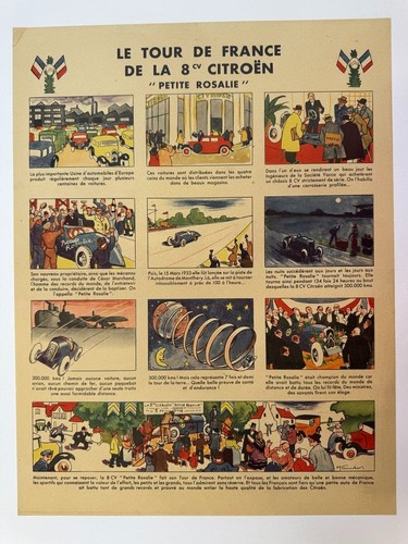 Affiche citroen tour france - affiche,
