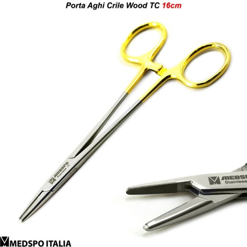 Pinza porta aghi crile wood - crile,