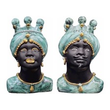 TESTE DI MORO H22 VOLTO SATINATO CERAMICA VERUS CALTAGIRONE