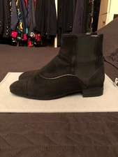TOD'S LUSSO BOOTS CHELSEA SUEDE SCAMOSCIATO BLACK ORIGINAL 8,5 US 39 EUR 5,5 UK