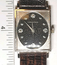 OROLOGIO LONGINES 4 DIAMANTI ORIGINALI QUADRANTE CASSA RIEMPITA ORO BIANCO 10K