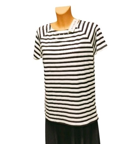 Blusa donna scollatura righe