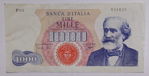 1000 lire verdi primo tipo - primo,