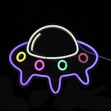 Forma astronave al neon lampada USB Alimentazione elettrica LED LED