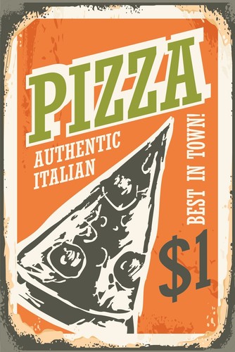 Targa latta 20x30 - 20x30, pizza