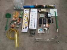 Lotto Materiale Acquario Test Decorazioni Pulizia Sifone Ossigenatore Pinze 