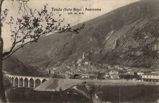 TENDE TENDA, Francia "Cuneo" - Panorama e Ferrovia - Ed. Fresia - VG - S054
