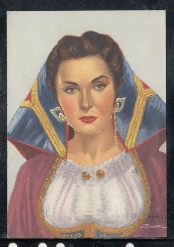 Cartolina costumi sardi - costumi,