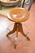 Sgabello Vintage In Legno E