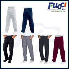 PANTALONI CUOCO PANTALACCIO DA LAVORO ELASTICO CHEF PIZZAIOLO CUCINA UOMO DONNA 