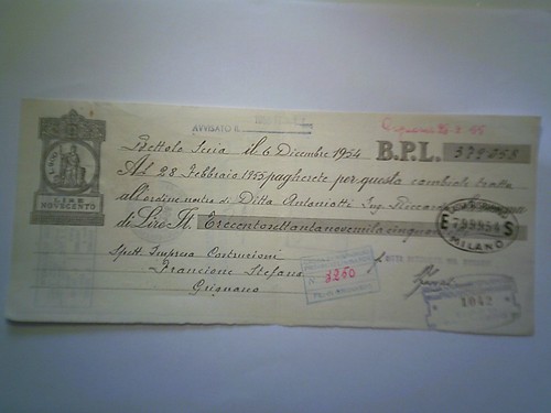 Cambiale ditta antoniatti - cambiale,