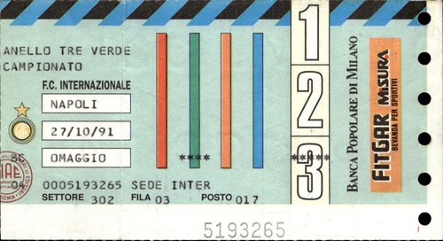 Biglietto stadio inter - biglietto, napoli