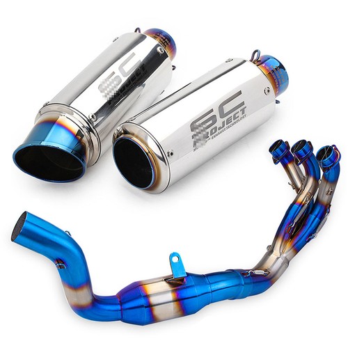 Exhaust system 51mm tips - system,