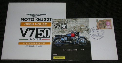 Cartolina moto guzzi - cartolina, v7