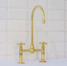 Rubinetto cucina ottone antico