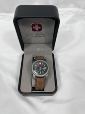 Orologio Vintage Esercito Svizzero Wenger Marlboro SAK Uomo Quarzo 50M Cinturino Pelle