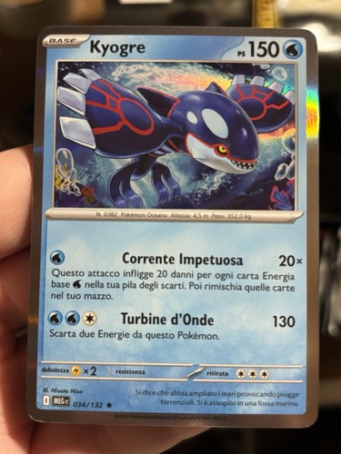 Kyogre 034 132 rara holo - holo, set