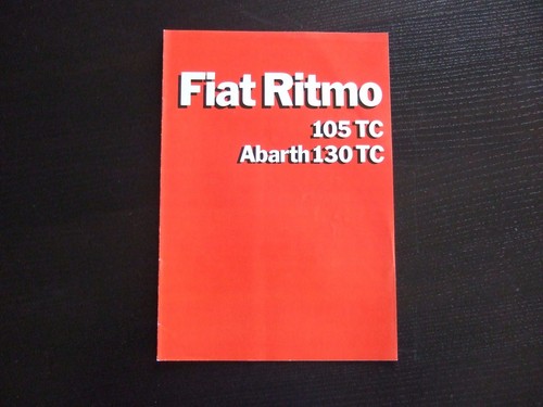 Brochure fiat ritmo 105tc - ritmo,